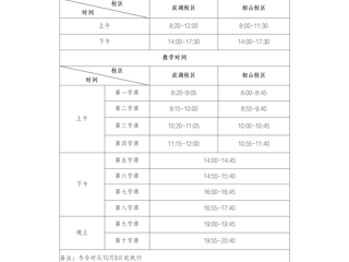 ​乐鱼网页版登录入口作息时间表(冬季)